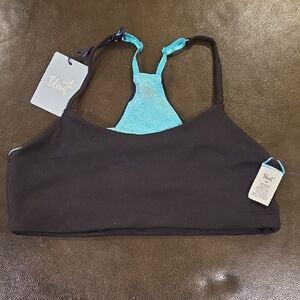 Black and Blue Kids Sports Bra